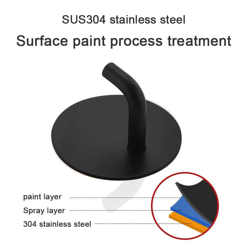 Adhesive Hooks 304 Stainless Steel Simple Practical for Clothing