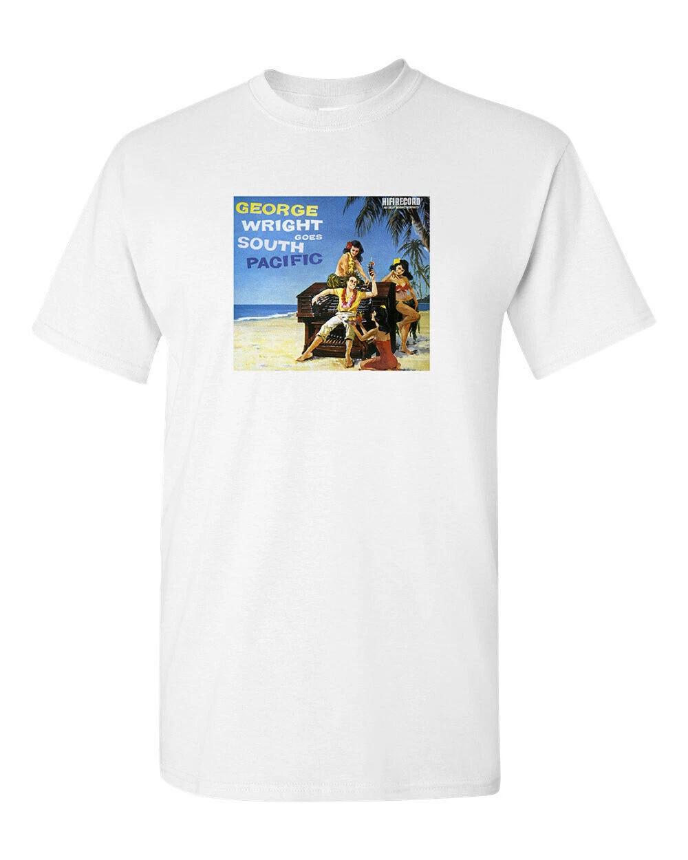

Retro Tiki T Shirt White Cotton Bar Mug Restaurant No. 67 South Pacific Record XL