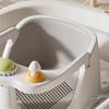 Sicherer Badewannensitz für Babys mit rutschfester Basis für 6+ Monate altes Baby Stützender Baby-Badewannenstuhl mit Abflussloch