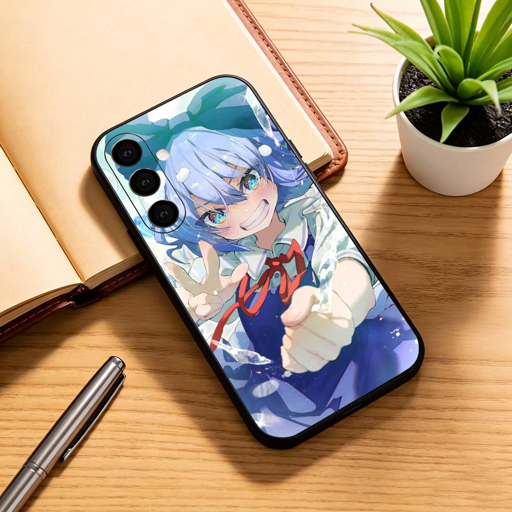 

Touhou Project Cirno Phone Case Black Silicone Soft For Samsung Galaxy A73,A72,A71,A70,A53,A52,A51 Samsung a13 5g