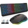 Pack Clavier Souris Gamer Sans Fil - KLIM - Blaze & Chroma - 2 Dongles USB - RGB - AZERTY