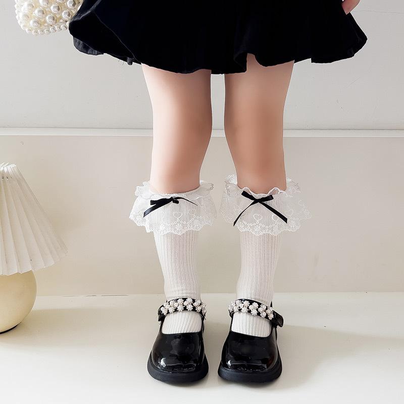 Children Flocking Hair Hair Christmas Cute Girl Hollow Out Tube Fishnet Stockings Sweet Girl Stockings