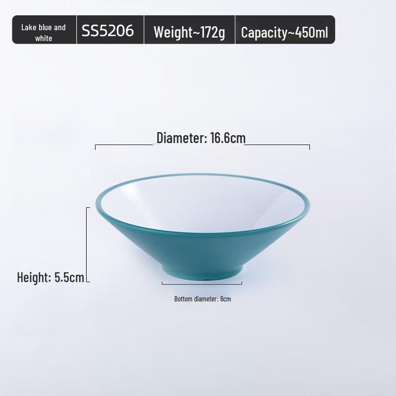 Melamine Nordic Conical Ramen Bowl