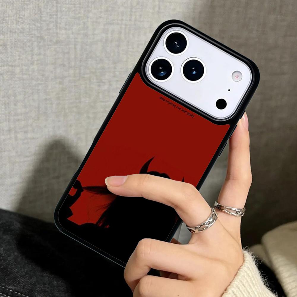 Capa Case for iPhone 17 Air 16 Pro Max 15 Plus 11 13 Mini 14 12 Back Phone Cover Aesthetic Devil Woman