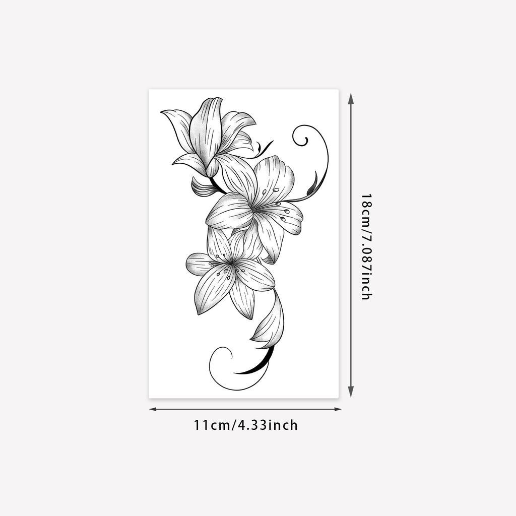 Autocolant Tatuaj Crin Realist Întunecat, Design High-End cu Puncte și Spini, Impermeabil și Rezistent la Uzură, Autocolant Personalizat pentru Braț