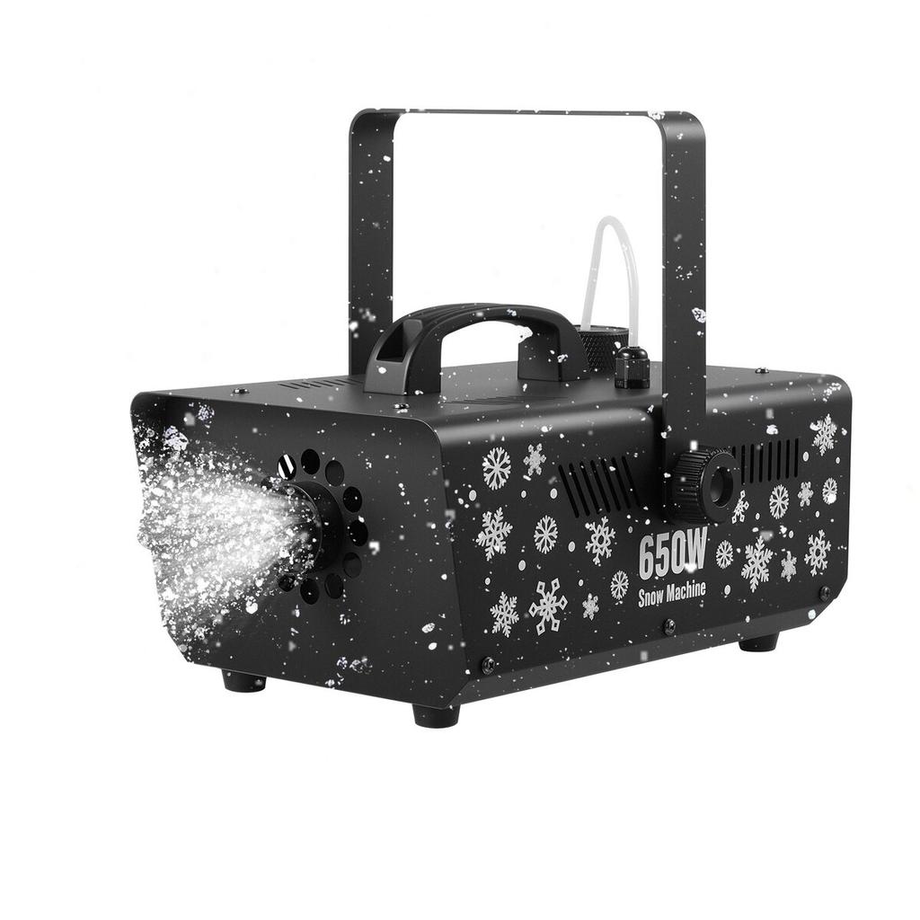 Snow Machine, Powerful 650W Handheld/Hanging Fake Snow Maker, Snowflake Making Machine with Portable Handle, Outdoor & Indoor Artificial Snowflake