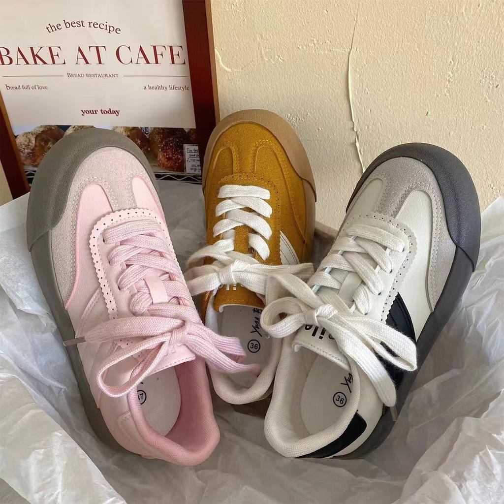 Platform Women's Shoes Niche Versatile Bread Puffy Shoes Retro Casual Board Shoes