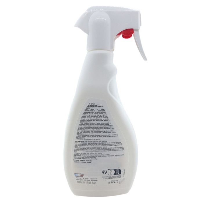 Spray antiparasitaire diméthicone 500 ml, pour chats et chiens - francodex