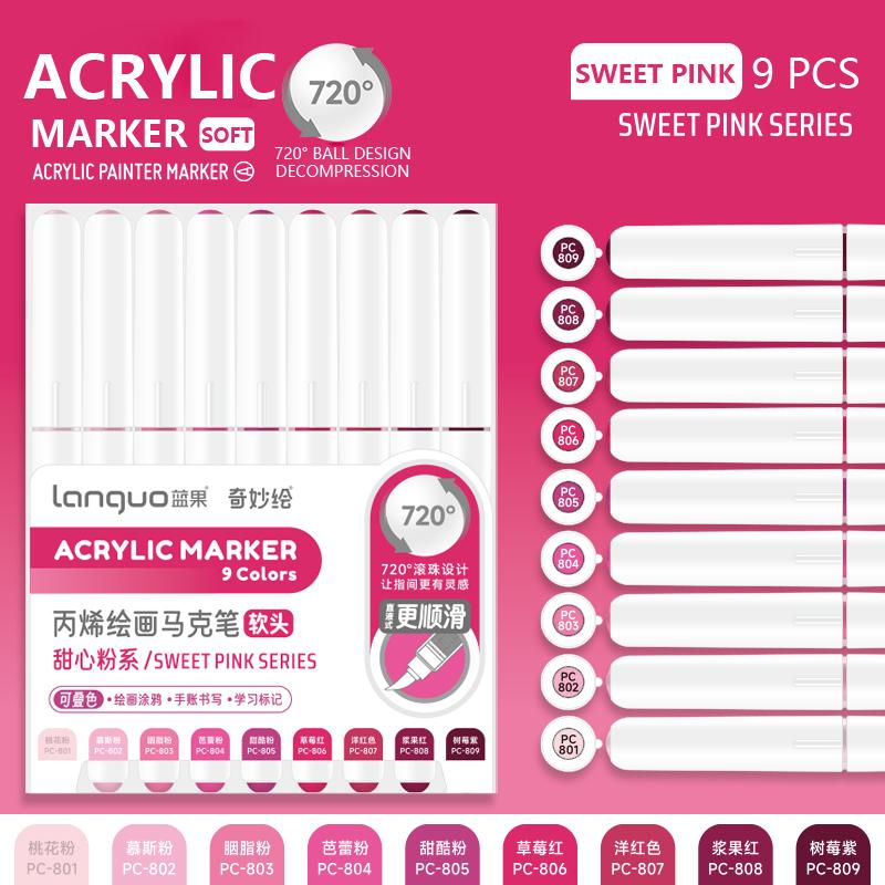 

9 цветов/набор Акриловая краска Арт-маркер Ручка DIY Граффити Рисование Ручки Для Блокнота Дневника Письма Живописи Канцелярские товары