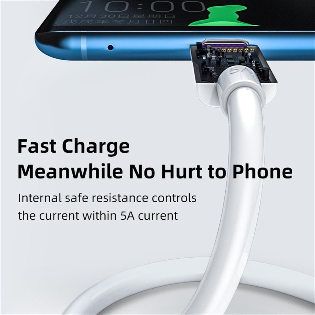 5a Super Fast Charging Cable Data Sync Type-c Charger Cable Compatible For Huawei Type-c Round Mouth With Box