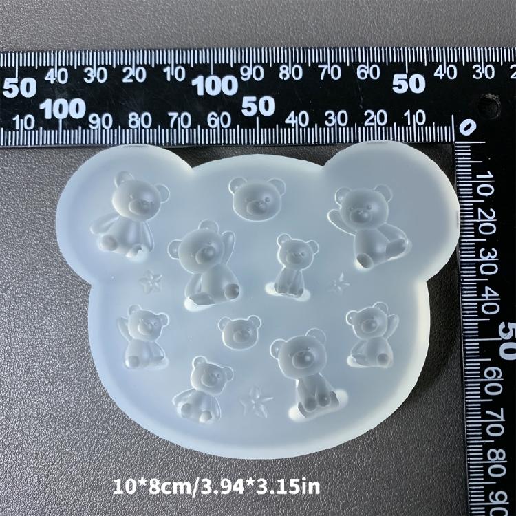 Flexible Silicone Pendant Mould Epoxy Resin Small Bear Accessories Mold Elegant Handmade Jewelry Projects Making Mold
