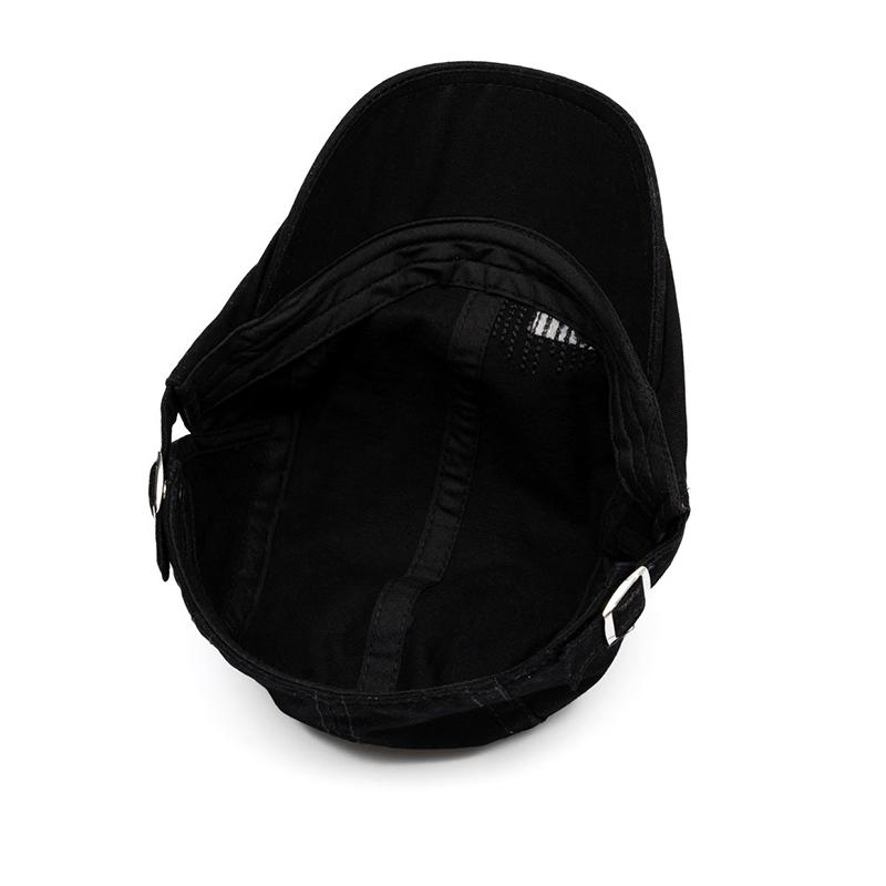 Spring Summer Men's British Vintage Newsboy Cap Embroidery Cotton Peaked Cap Beret