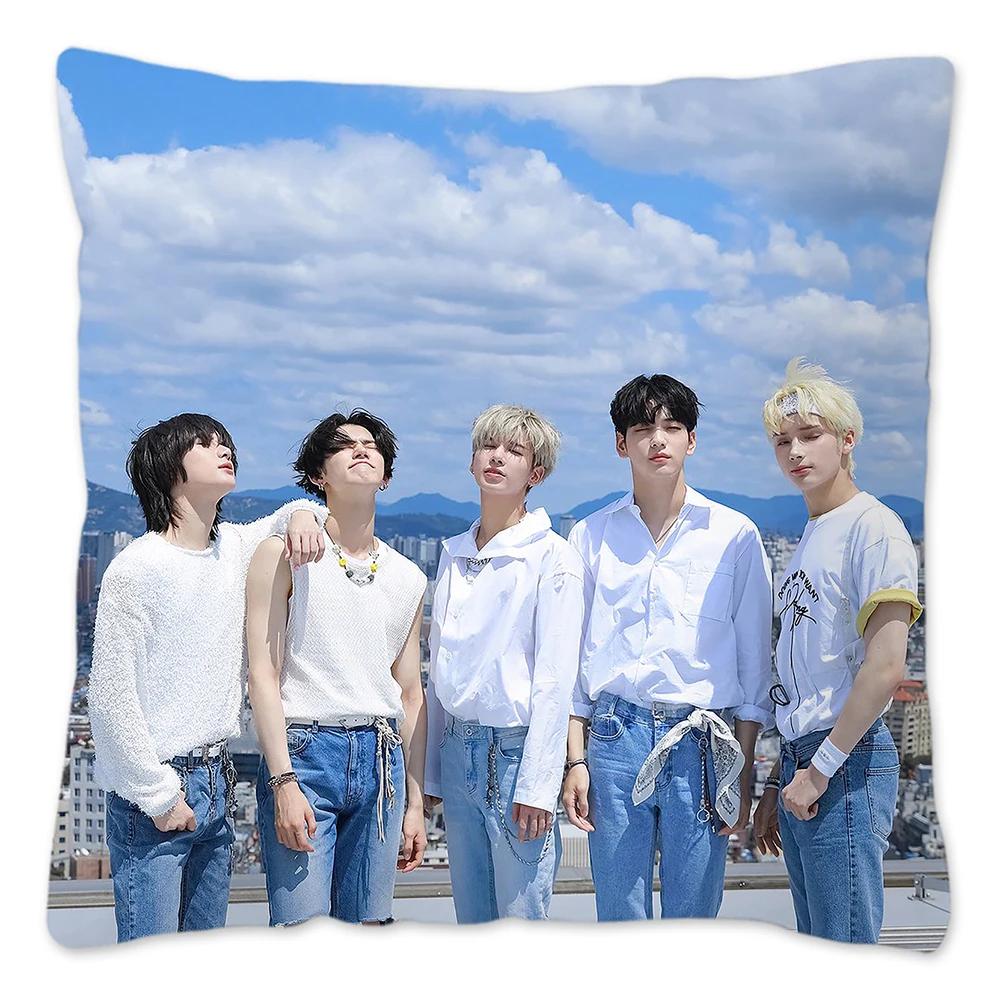 Koreanischer Kpop TXT Kissenbezug, wiederverwendbarer Kissenbezug für Sofa, Wohnzimmer, Harajuku Housses De Coussin