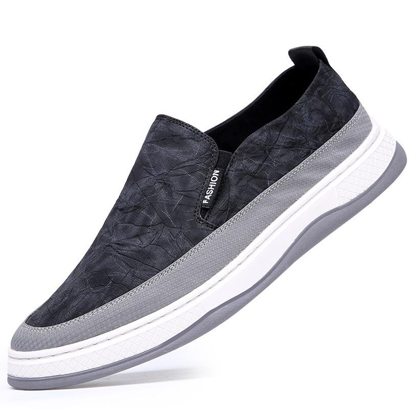 Cloth shoes men's 2025 new spring breathable ice silk quick-drying light casual deodorant men's one-pedal canvas shoes tide