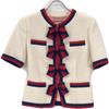 Gucci 488791 17 Year Ivory Short Sleeve Ribbon Jacket Jacket 38 IvoryUsed