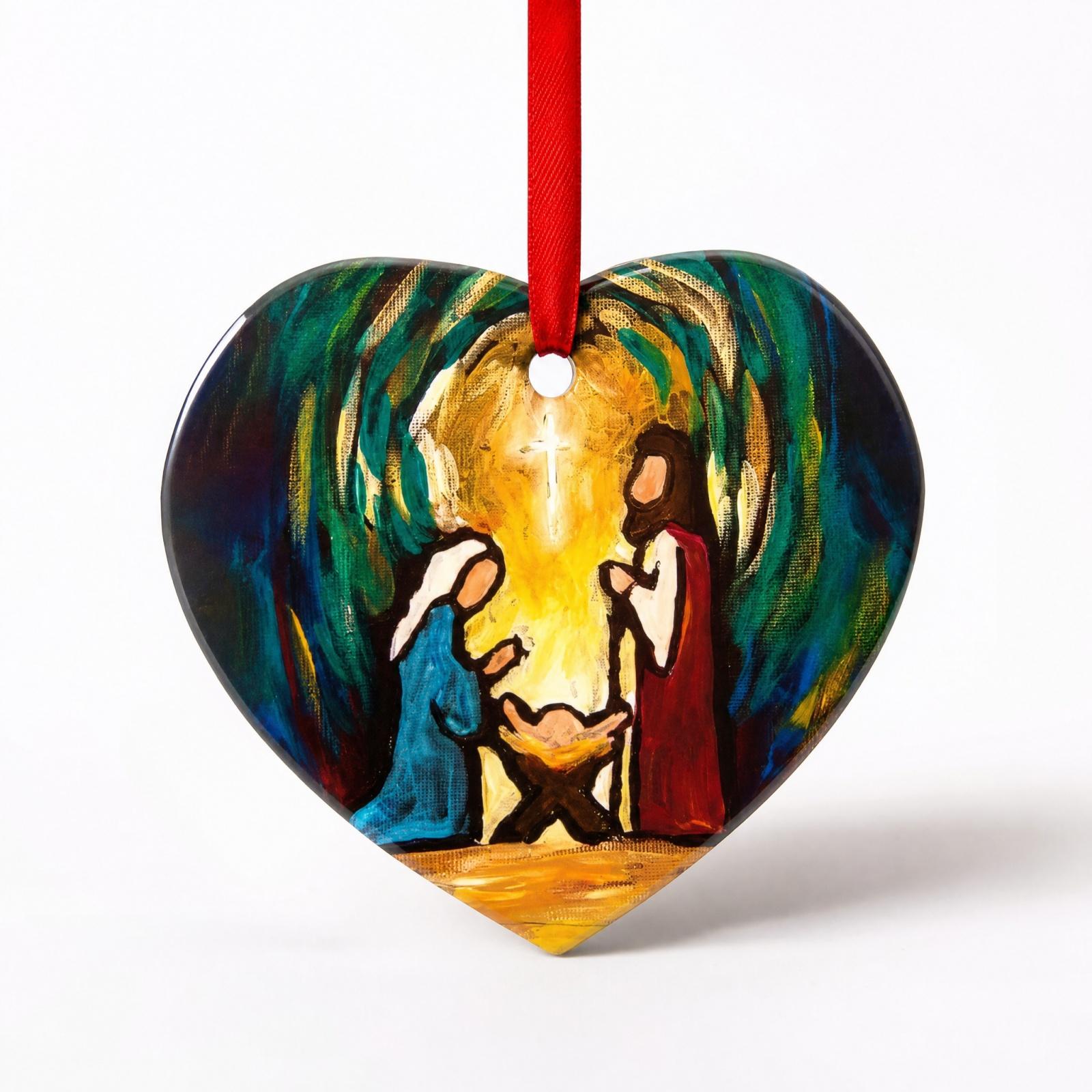2D Acrylic Scene Flat Hanging Ornament for Christmas Decor One Size