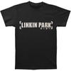 Camiseta Preta Slim Fit com Logo de Suporte do Linkin Park XX-Grande Unissex