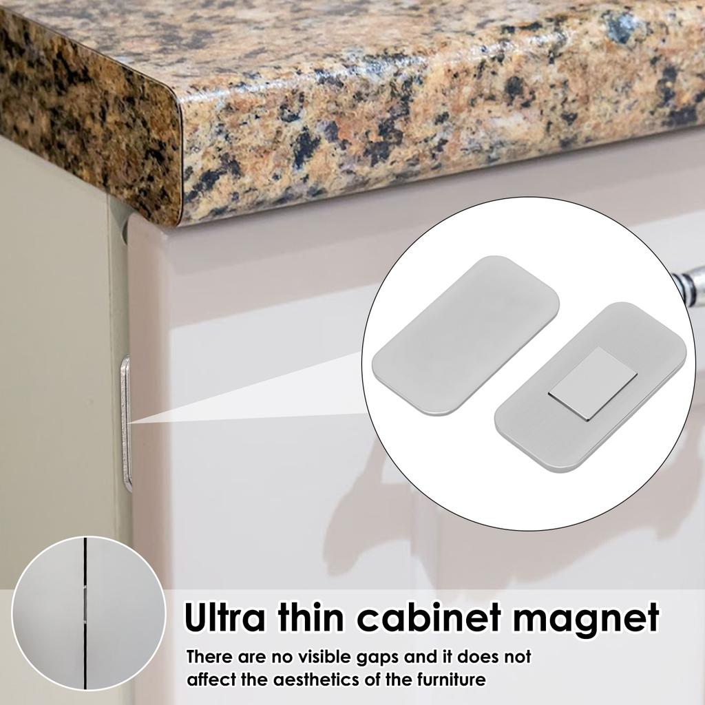 Self Adhesive Door Stops Magnetic Cabinet Catches Invisible Soft-Catch Anti-Rust Magnet Stickers Hidden Cupboard Door Closer