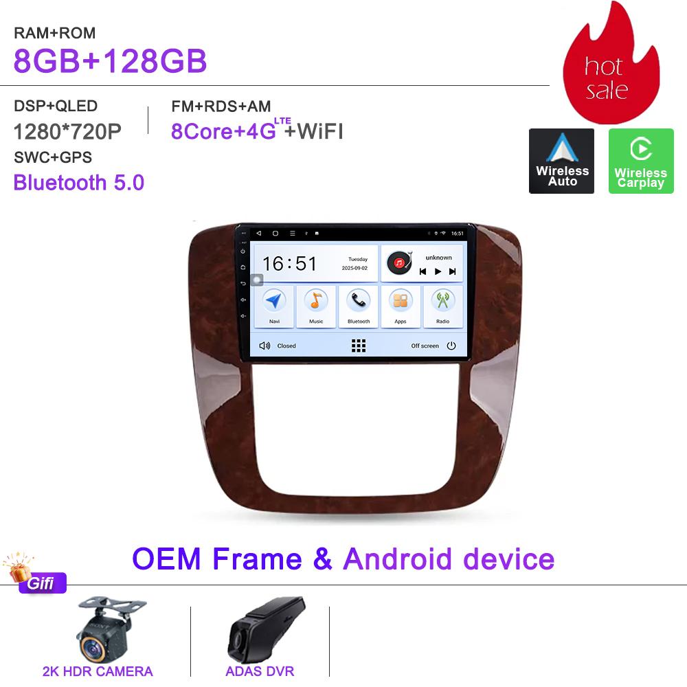 Android 16 For GMC Yukon 3 GMT 900 2006-2014 For Chevrolet Tahoe 3 GMT900 2006-2014 Silverado 2 GMT901 2007-2013 Radio Car GPS jr2