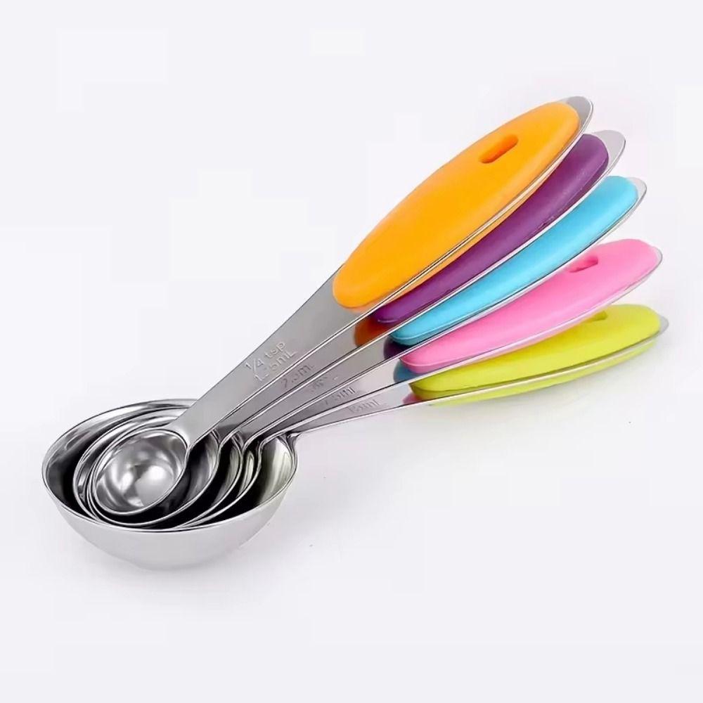 8/13Pcs Long Handle Measuring Spoons Set Stainless Steel Coffee Sugar Scoop  Flour Measuring
