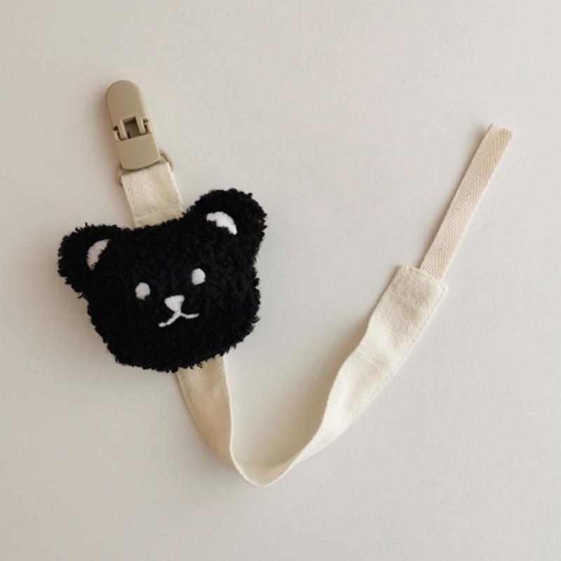 Pacifier Chain Plush Pendant Pacifier Clip Holder Soft Plush Bear Crib Hanging Decorations Infant Pacifier Accessories