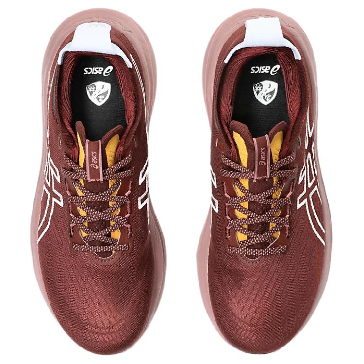 Asics Gel-Nimbus 27 Comfortable Versatile Breathable Supportive Lightweight Running Shoes Women Sneakers Deep-Red 1012B908-600