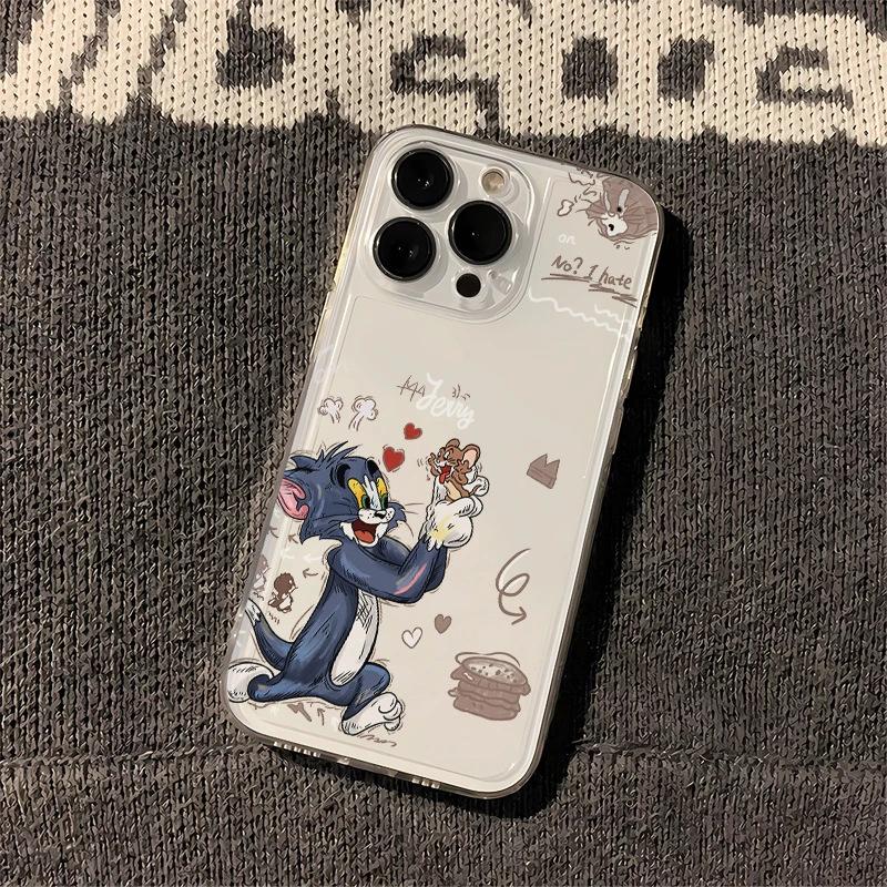 Cat and Mouse iPhone 17Promax Phone Case Cartoon for Apple 16Pro Space Case 14 Cute 15