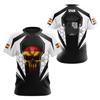 Men's T-shirt with Spanish national emblem print 3D T-shirt round neck short sleeved fashionable cool clothing loose top men's l