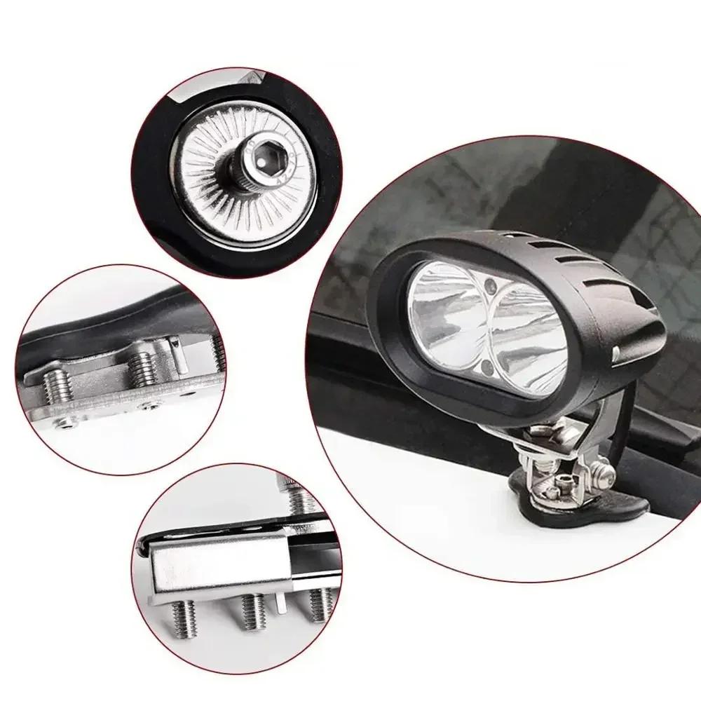 2 szt. Uniwersalny Metalowy Pokrowiec Wspornika Lampki Maski Silnika Samochodowego dla SUV-a Ciężarówki Lampa Robocza Klem do Montażu