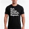 Eat Sleep Netball Repeat Tshirt Summer Casual Cotton Tee Oversized Streetwear Tops Vintage Graphic Print Unisex Unisex Unisex