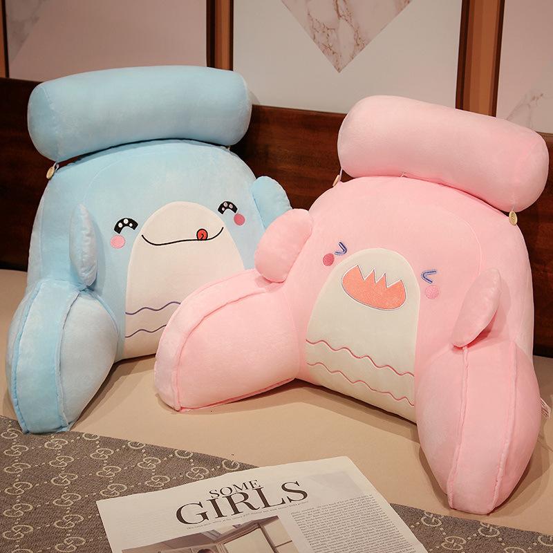 Cute Shark Waist Office Seat Waist Cushion Living Room Sofa Pillow Lunch Break Pillow Female Birthday Gift