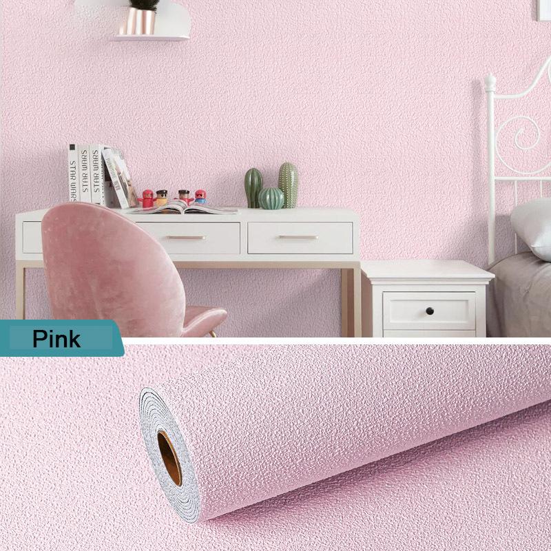 3D selbstklebende Tapete wasserdicht feuchtigkeitsbeständig Mehltau Hintergrund Home Decor einfarbig Schaum Tapete 10m