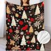 Christmas Velvet-patterned Flannel Blanket, Ultra-soft and Comfortable, Lightweight Yet Durable. Suitable for Sofas, Beds, Travel, and Camping | Ideal