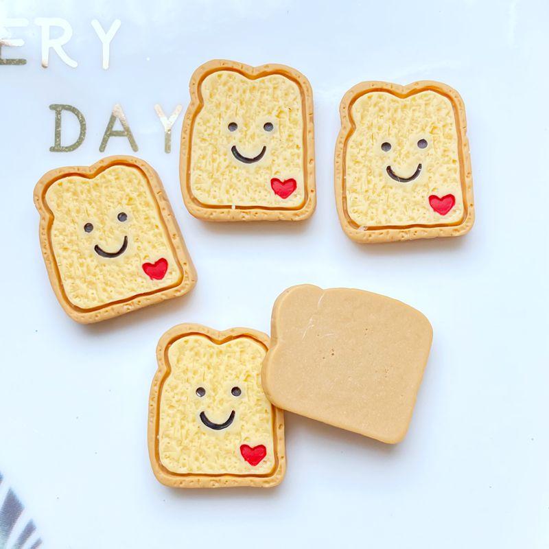 10pcs New Resin Cute Mini Bread Flat Back Cabochon Scrapbook Kawaii DIY Embellishments Accessories