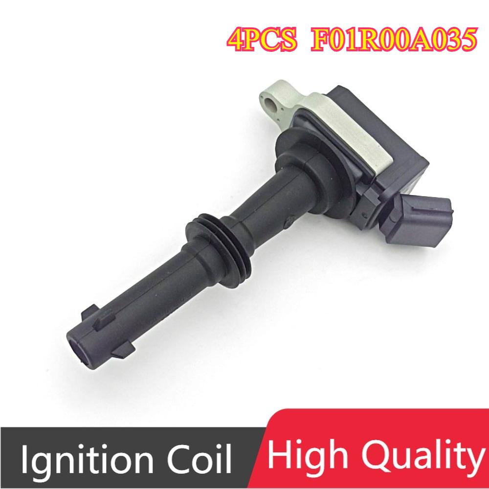 4Pcs F01R00A035 1013033201000 Ignition Coils For GAC TRUMPCHI GA3 GA3S 1.6 GA5 2.0 GS5 1.8T 2.0L 2012- Car Accessories