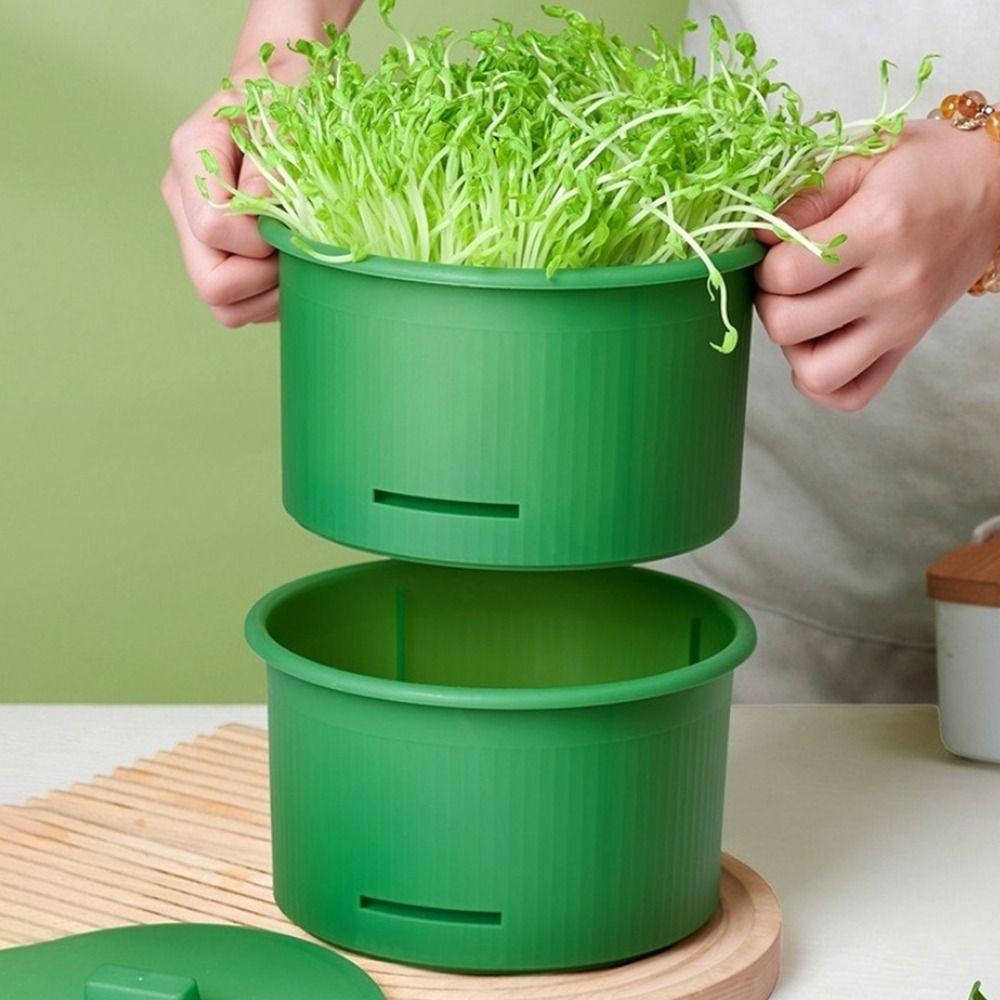 Plastic Bean Sprout Nursery Pots Split Structure Ventilated Soilless Cultivation Pot Non Toxic Stackable