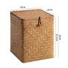 Woven Sea Vine & Bamboo Rectangle Snack Storage Basket