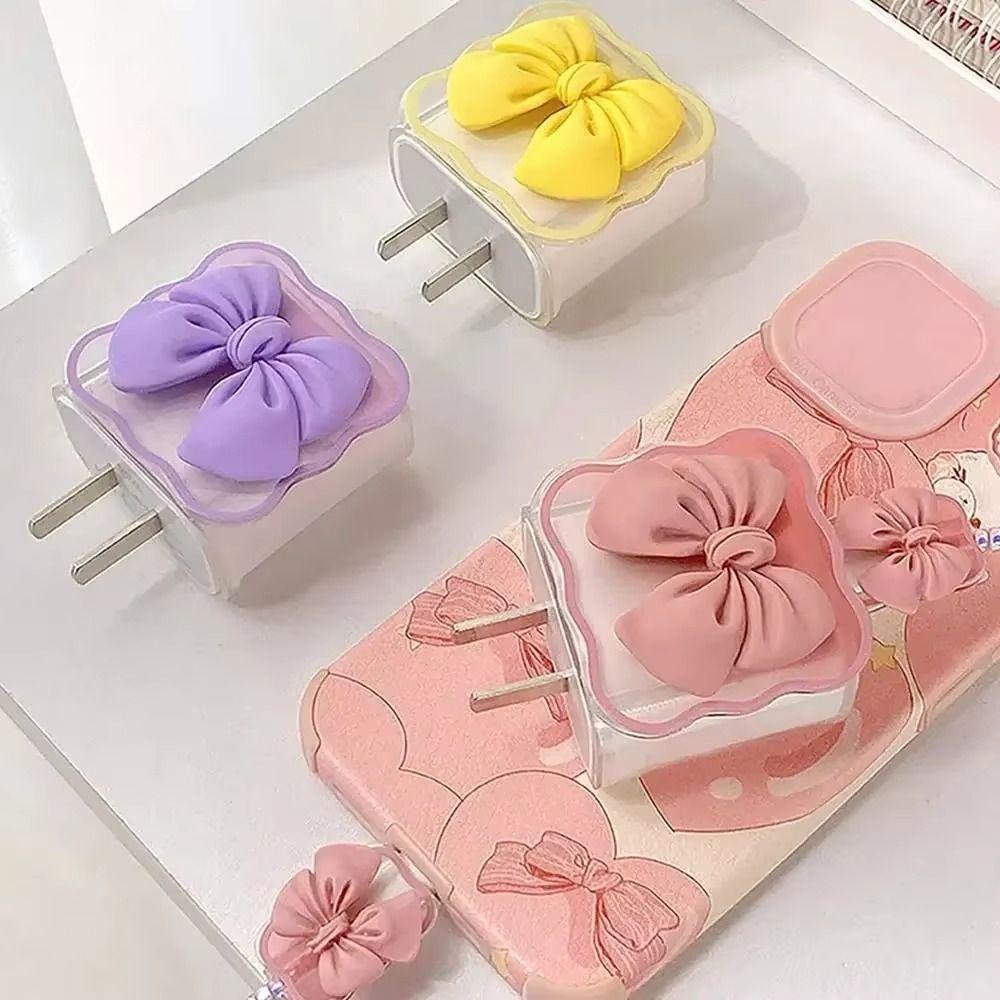 3D Bow Data Cable Pack Protection Sleeve Charger Cord Protector Cord Winder Kit  Charger Cable