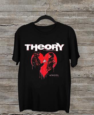NOUVEAU Angel — T-shirt Noir Manches Courtes Groupe Theory of a Deadman Toutes Tailles