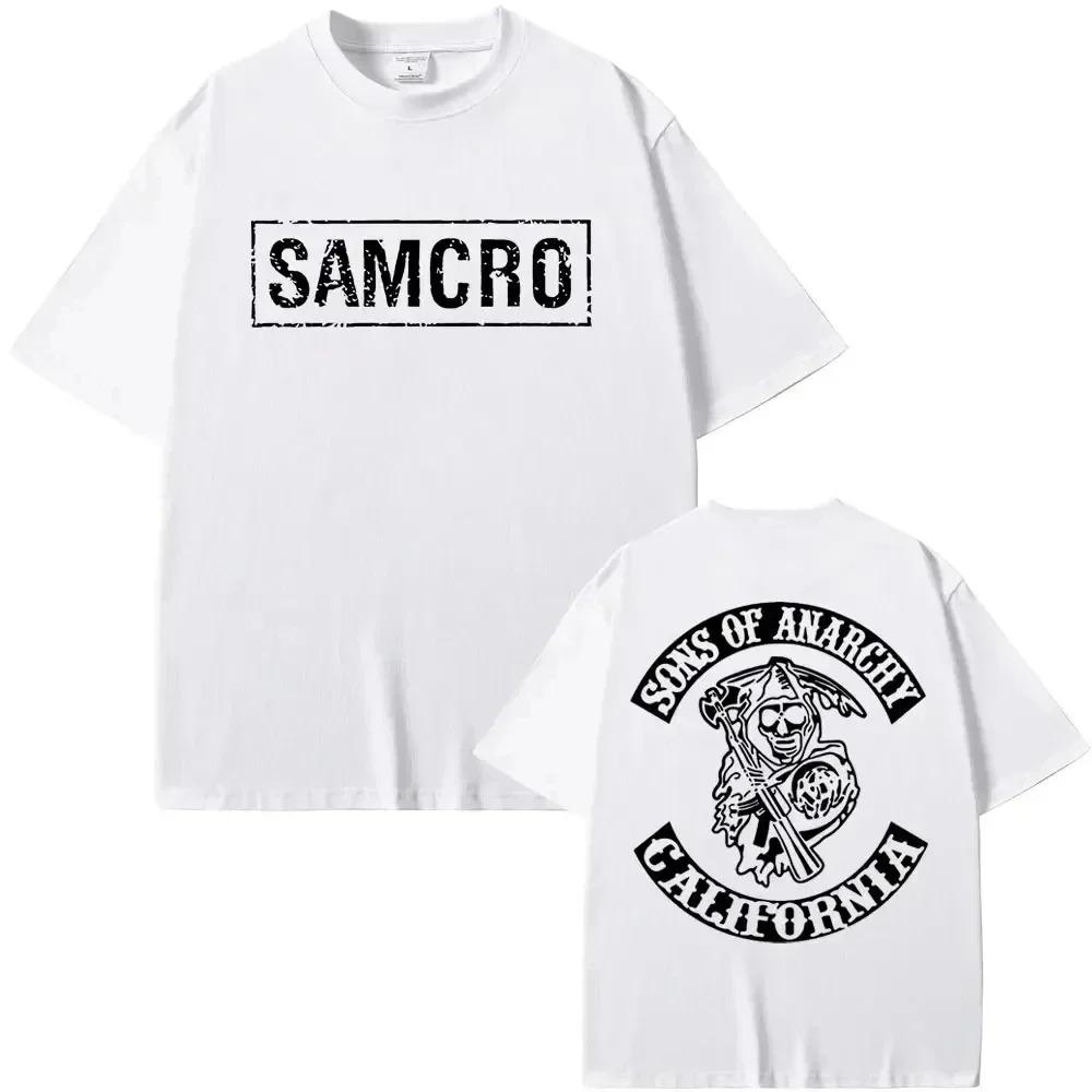 Sons of Anarchy SAMCRO Men  T-shirt Luxury Brand Fashion Big Size Top Casual Short Sleeve Streetwear New Arrival Tee S-4XL