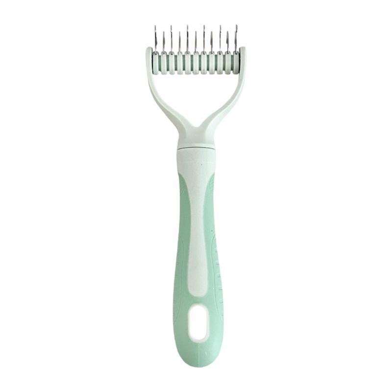 

Pet Grooming Comb for Dog and Cats Gentle Detangling Deshedding Hair Brush Double Side Head Grooming Brush for Home Us small зелёный