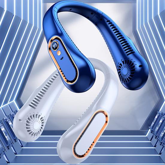 Bladeless Portable Neck Fan USB Rechargeable Mini Cooling Fan Silent Hands-Free Wearable Neck Cooler for Outdoor Travel