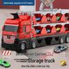 Transforming Toy Truck with Storage and Track, Ejects Small Alloy Cars - Ideal Gift for Kids