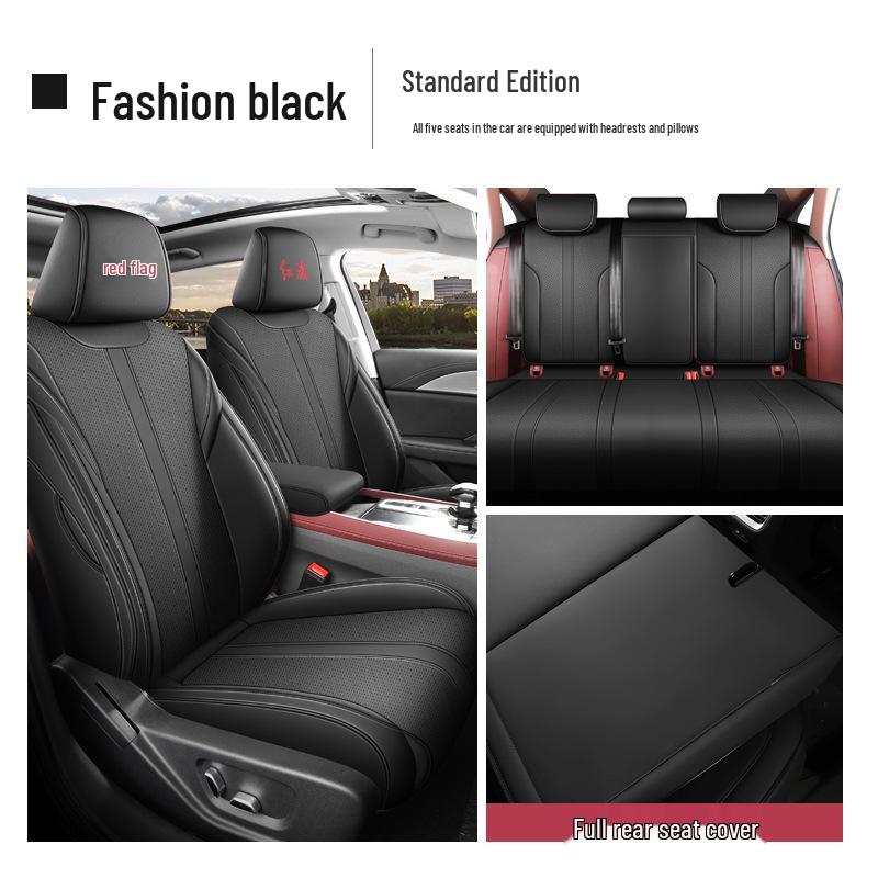 Hongqi H5 Universal Full Leather Car Seat Cushion for All Seasons, New Model, Five-Seat Compatible