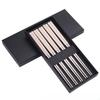 Korean Style 304 Stainless Steel & Wheat Straw Non-slip Chopsticks