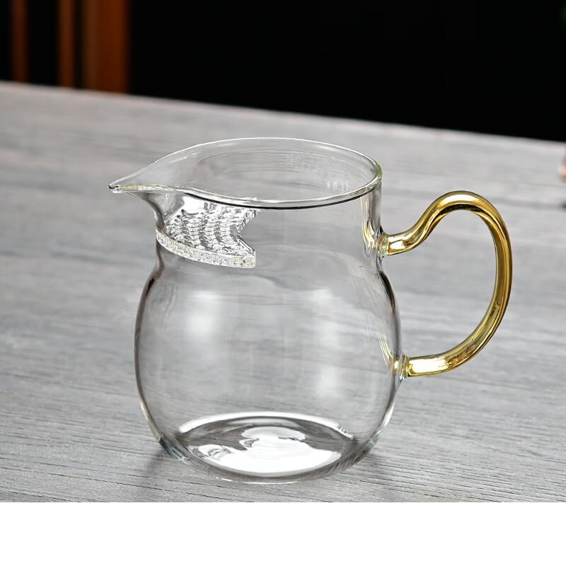 Shangqi Thickened Glass Crescent Fair Tea Pitcher with Filter
