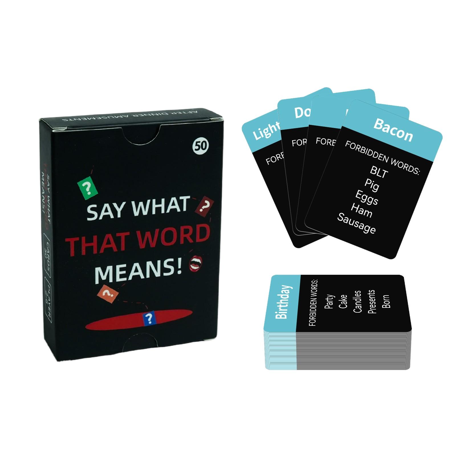 

50 board game cards describing this word, adult guessing game cards One Size чорний