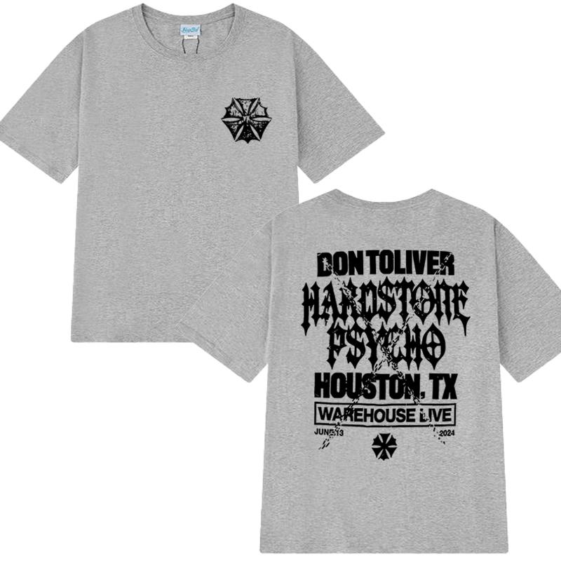 Don Toliver Hardstone Psycho 2025 New Album Graphic T Shirt Men Women Oversized Vintage Short Sleeve T-shirts Unisex Cotton Tops
