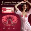 APP+remote Control 9 Modes Wearable Vibrating Nipple Clamp Rose Silicone Breast Clamp Breast Massager Couple Waterproof Sex Toy