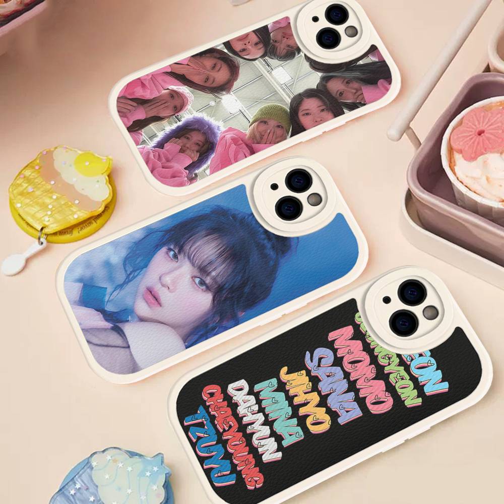 Kpop T-TwiceS Phone Case Hard Leather For IPhone 16 15 14 13 12 Mini 11 14 Pro Max Xs X Xr 7 8 Plus Fundas